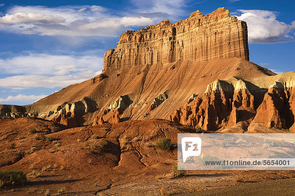 Wild Horse Butte im Morgenlicht Goblin Valley State Park Teil der San Rafael Wüste Süd-Utah USA