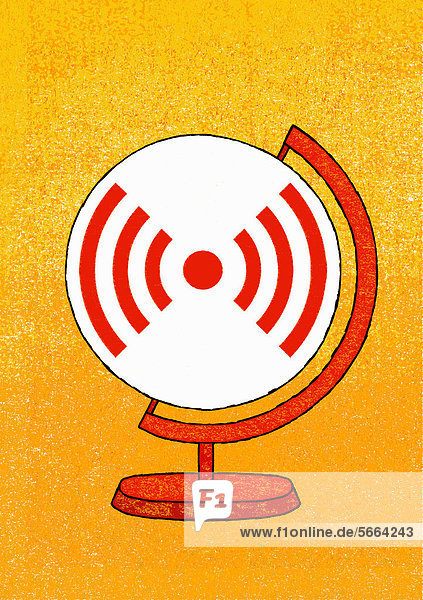 Wifi-Symbol als Globus