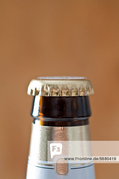 Top section of a beer bottle