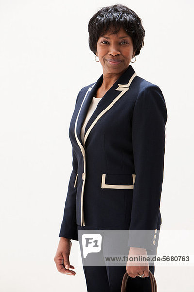 Portrait of mature African American businesswoman  studio shot