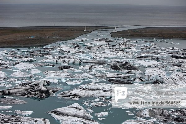 zeigen  dramatisch  fließen  Zeit  Eis  Wachstum  Island