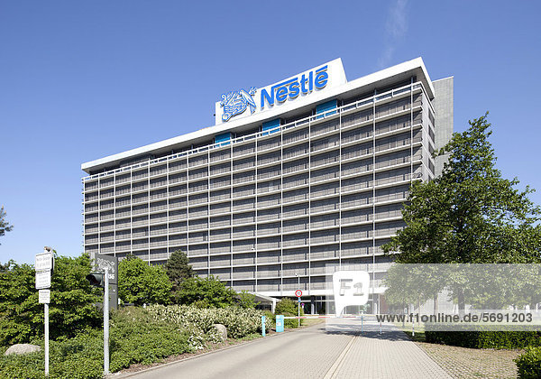 Bürogebäude NestlÈ-Hochhaus  Bürostadt Niederrad  Frankfurt am Main  Hessen  Deutschland  Europa  ÖffentlicherGrund