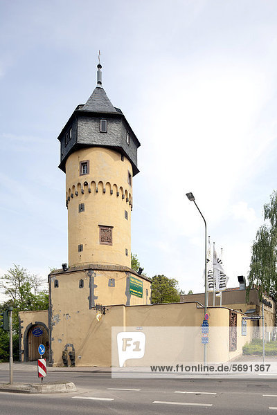 Sachsenhaeuser Warte  former watchtower of the Frankfurt militia  Sachsenhausen  Frankfurt am Main  Hesse  Germany  Europe  PublicGround