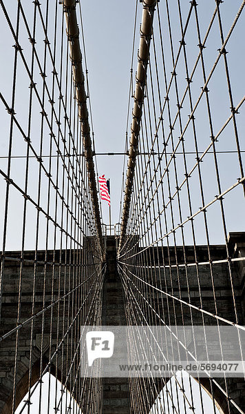 Brooklyn Bridge  New York City  New York  Vereinigte Staaten von Amerika  USA