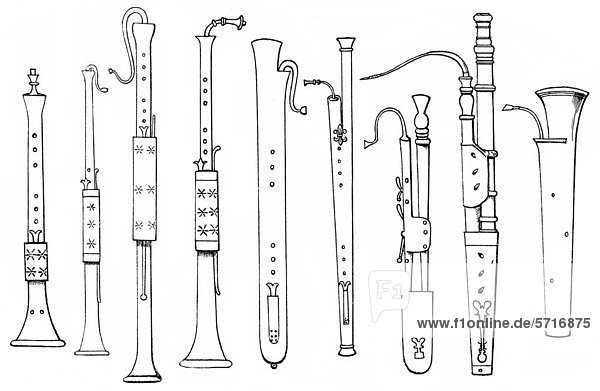 woodwind instruments drawing