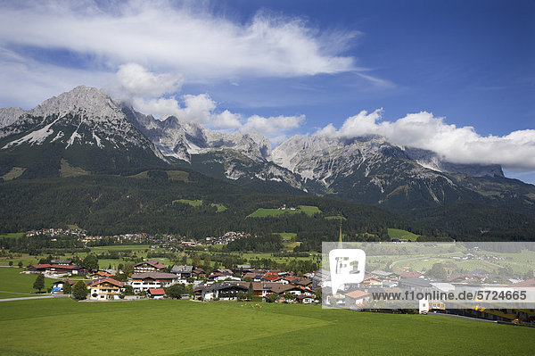Österreich  Tirol  Ellmau am Wilden Kaiser  Stadtansicht