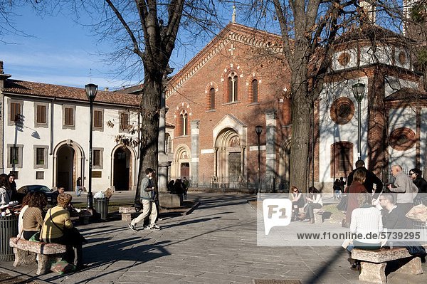 Italy  Lombardy  Milan  Sant'Eustorgio church in Ticinese district                                                                                                                                  