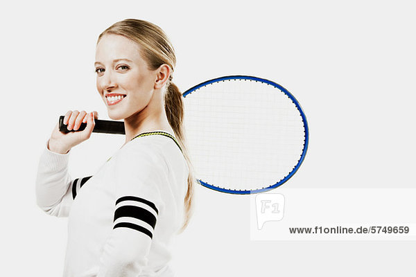 Tennisspieler mit einem Tennisschläger