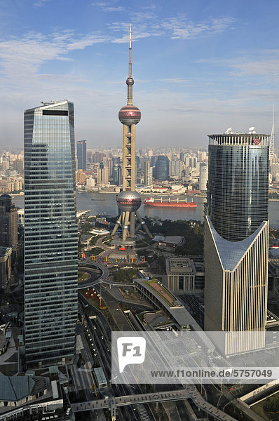 Skyline Skylines Ehrfurcht Hotel Ostasien Ansicht China Asien Hyatt Perle Pudong Shanghai