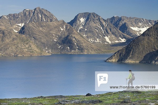 Berg nehmen wandern Ansicht Labrador Neufundland Bucht