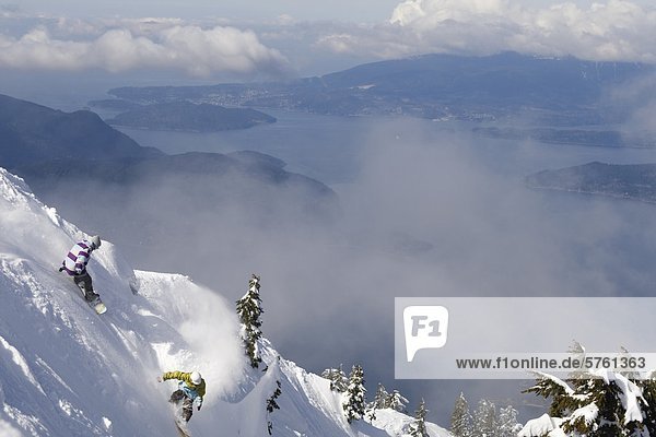 Snowboarding  Whistler  British Columbia  Canada