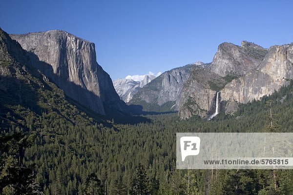 Yosemite-Tal von Tunnelansicht  Yosemite Nationalpark  Kalifornien  USA