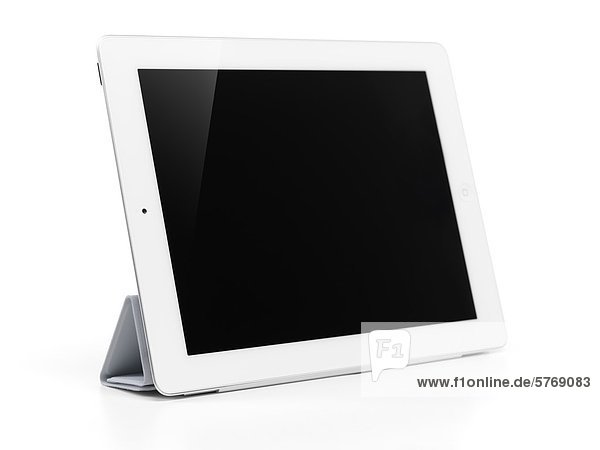 Apple iPad 2 Tablet PC mit intelligenten Deckel gefaltet als Standfuß