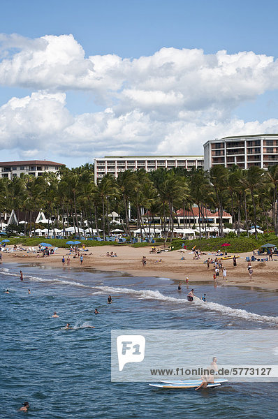 Wailea Beach  Maui  Hawaii  Vereinigte Staaten von Amerika