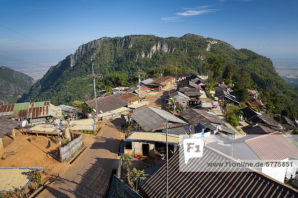 Hügel, Fernverkehrsstraße, Dorf, Asien, Thailand, Volksstamm, Stamm