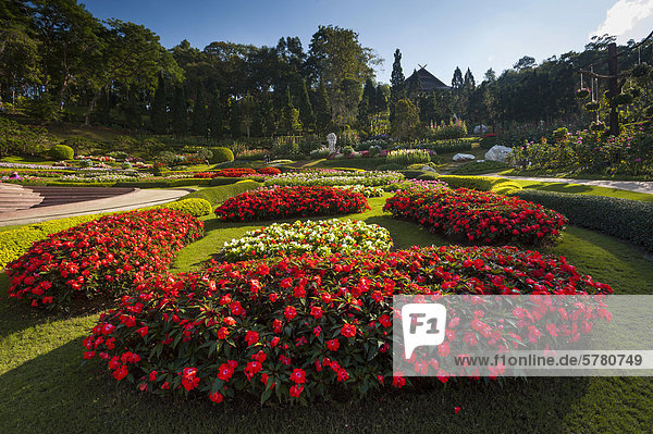 Mae Fah Luang Gardens Royal Flower Garden Royal Village Doi Tung development project Chiang Mai Province Northern Thailand Thailand Asia