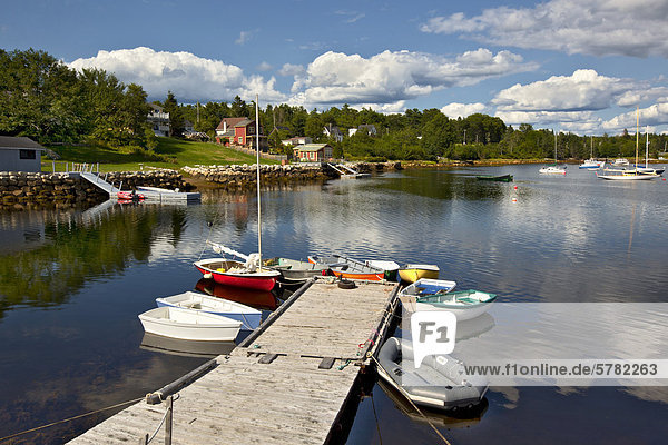 hoch oben klein Boot Dock binden Kanada Nova Scotia Neuschottland