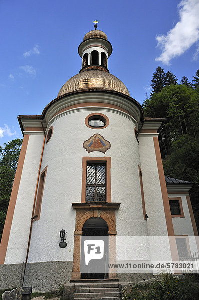 Wallfahrtskapelle Unserer Lieben Frau am Kunterweg  erbaut 1731-1733  Ramsau  Oberbayern  Bayern  Deutschland  Europa