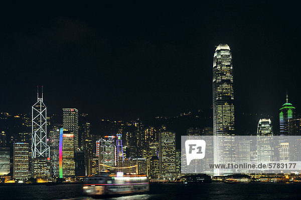 Skyline Skylines Insel China Asien Laser Show