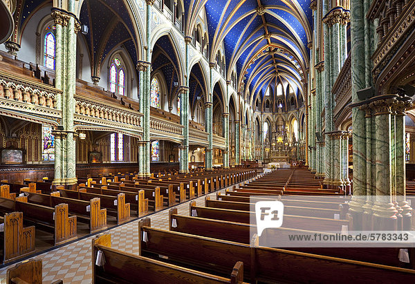 Innenraum der Notre Dame Kathedrale Basilica  Ottawa  Ontario  Kanada.