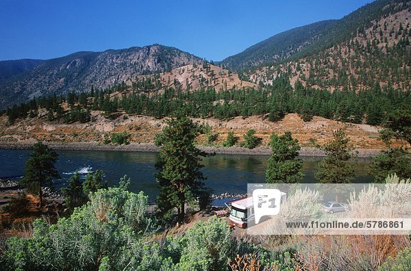 Campingplatz Fluss Gold Ländliches Motiv ländliche Motive British Columbia Kanada