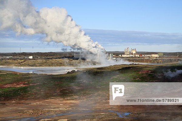 Sudurnes-Geothermalkraftwerk auf der Halbinsel Reykjanes  Island