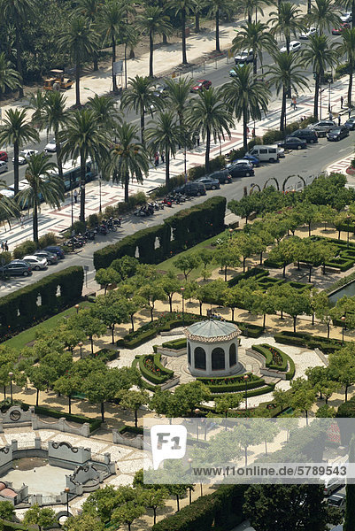 Formal garden in Malaga  Spain