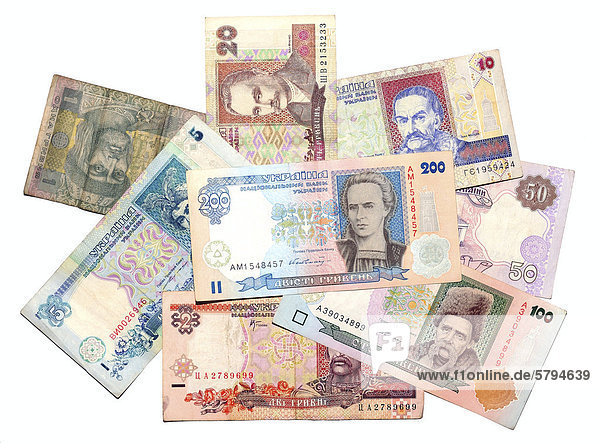 Historic banknote  Ukrainian hryvnias