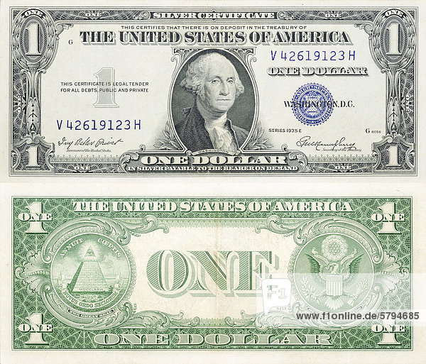 Historische Banknote  1 US-Dollar  USA  1935