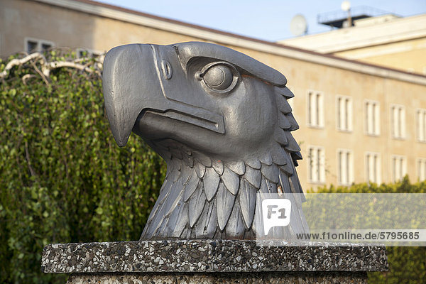 Adlerkopf Skulptur von Wilhelm Lemke 1940 Eagle Square Tempelhof Berlin Deutschland Europa