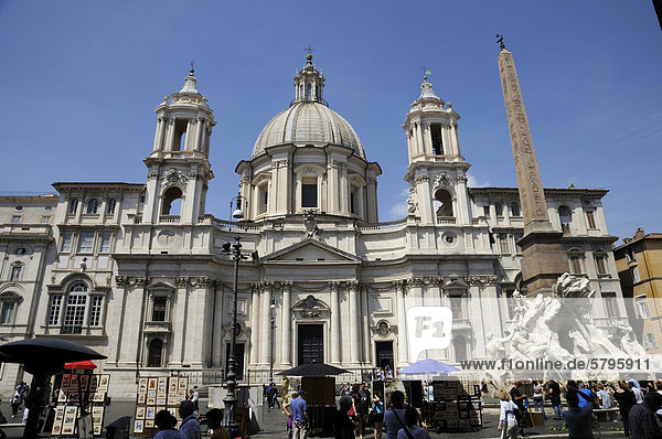 Kirche Sant Agnese in Agone  Piazza Navona  Rom  Italien  Europa