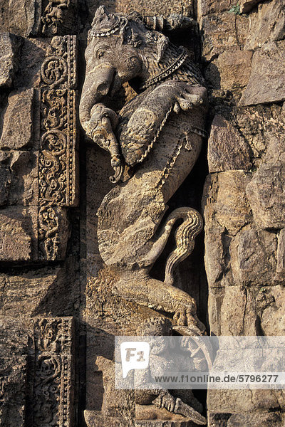 Steinskulptur  Fabelwesen  Hindutempel  Surya- oder Sonnentempel  UNESCO Weltkulturerbe  in Konarak oder Konark  Orissa  Ostindien  Indien  Asien