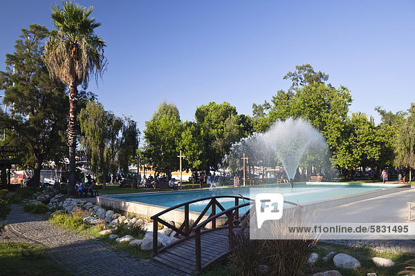 Park with a fountain  Fethiye  Lycian coast  Lycia  Turkey