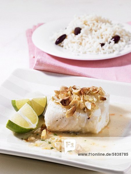 Cod fillet with nuts