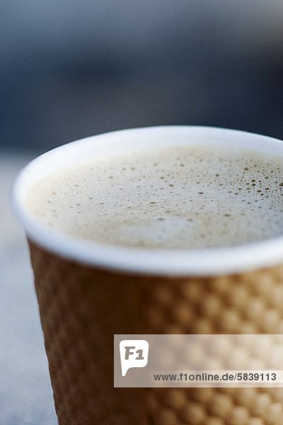 Cappuccino in a To-Go Cup