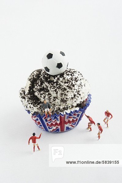 britisch Dekoration groß großes großer große großen cupcake Sahne Football