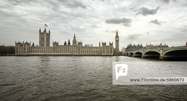 Big Ben und Houses of Parliament  London  England  Great Britain  Europe