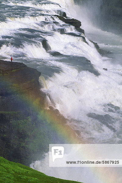 Gulfoss (meaning Golden Falls) is a waterfall located in the canyon of Hv__t_° river in southwest Iceland.