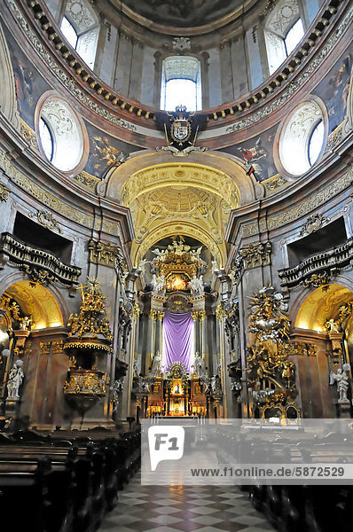 Innenansicht  St. Peter  Peterskirche  1708 vollendet  Petersplatz  Wien  Östereich  Europa