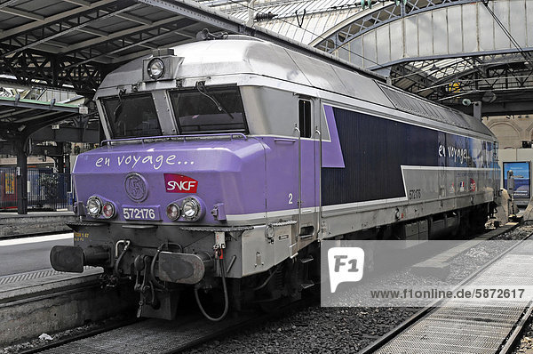 Lokomotive  Gare du Nord  Bahnhof Nord  Paris  Frankreich  Europa