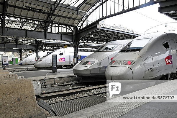 TGV  Gare de I'Est  Bahnhof Ost Paris  Frankreich  Europa