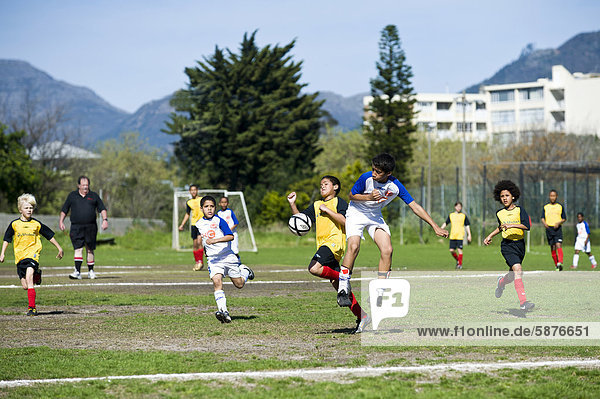 Südliches Afrika Südafrika Teamwork Spiel jung Afrika Kapstadt Verein Football