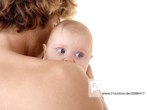 Mann tragen Junge - Person Rückansicht Ansicht jung Baby