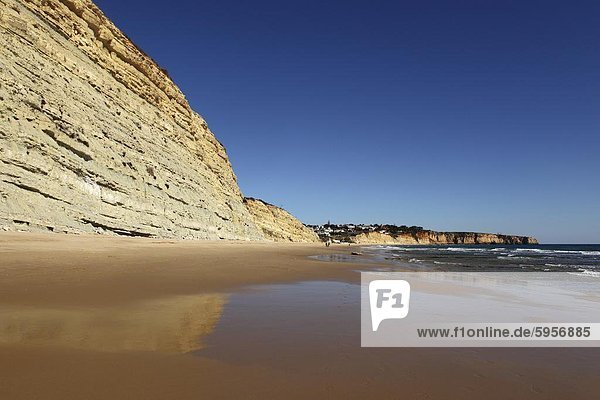 nahe Europa Steilküste Küste Atlantischer Ozean Atlantik typisch Algarve Lagos Portugal steil