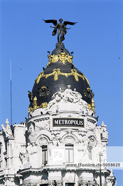 Metropole Gebäude  Gran Via  Madrid  Spanien  Europa