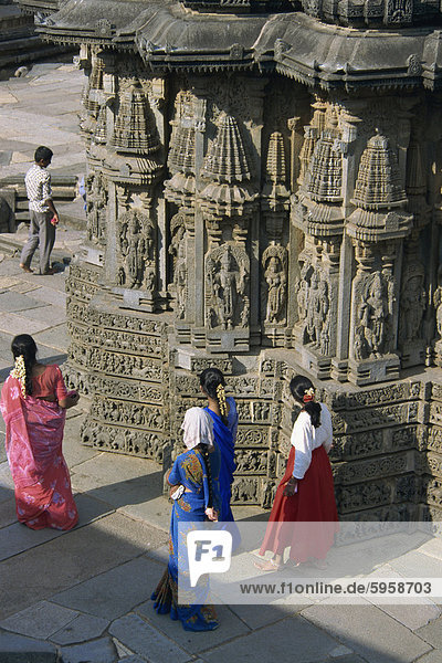 Hoysala Periode Somnathpur Tempel  nahe Mysore  Karnataka Zustand  Indien  Asien