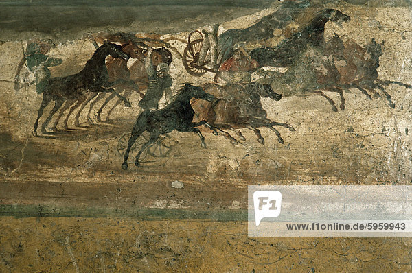Wandmalereien  Pompeji  UNESCO World Heritage Site  Kampanien  Italien  Europa