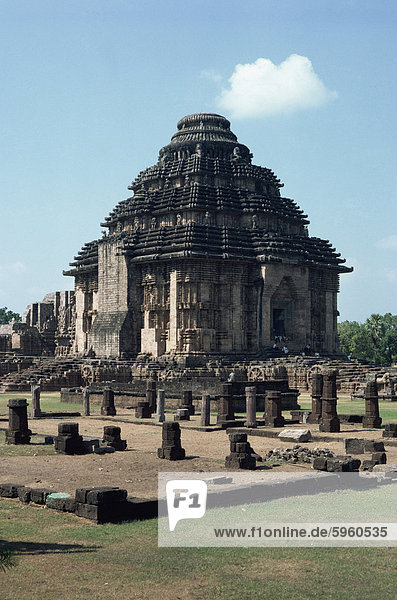Die Sonne-Bügel  Konarak  UNESCO Weltkulturerbe  Bundesstaat Orissa  Indien  Asien