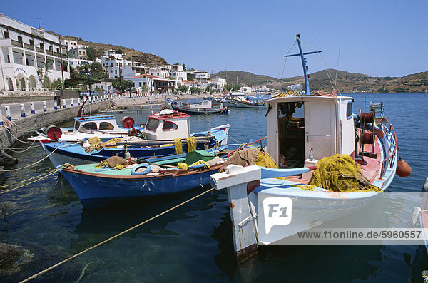 Harbour  Skala  Patmos  Dodecanese  Greek Islands  Greece  Europe