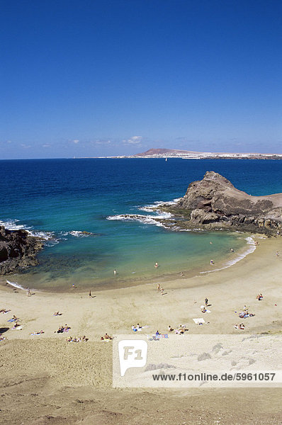 Papagayo beach  Lanzarote  Canary Islands  Spain  Atlantic Ocean  Europe